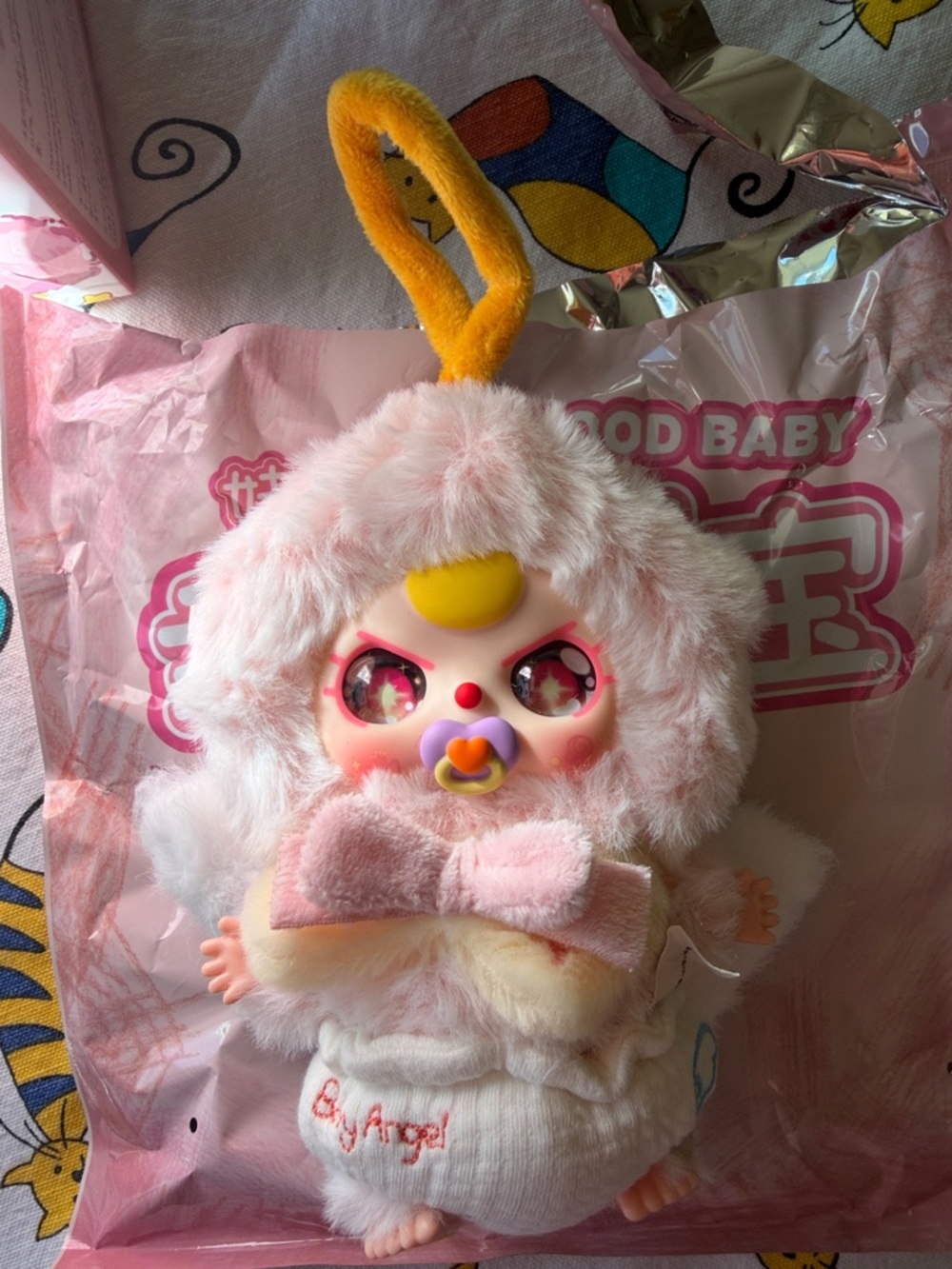 👼🪽👼 BABY THREE GOOD BABY ANGEL WITH RARE EYES  BAG CHARM KEYCHAIN 👼🪽👼 NWT 👼🪽👼 - Picture 9 of 16